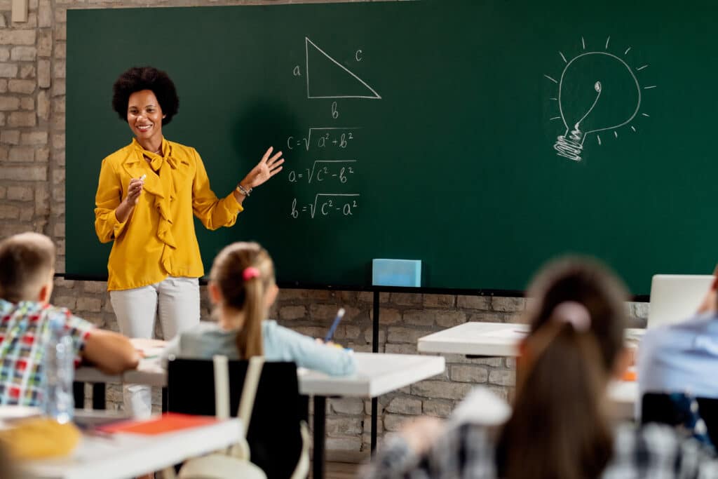 Teaching financial literacy in schools — students learning money management