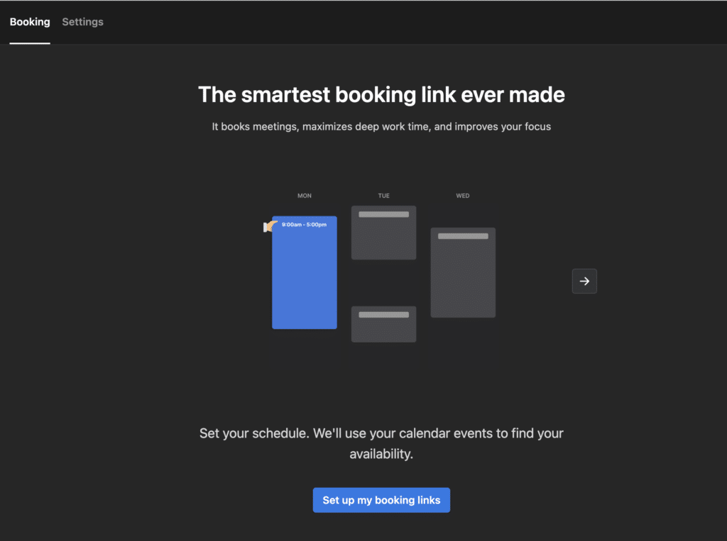Motion Web App Booking fuction