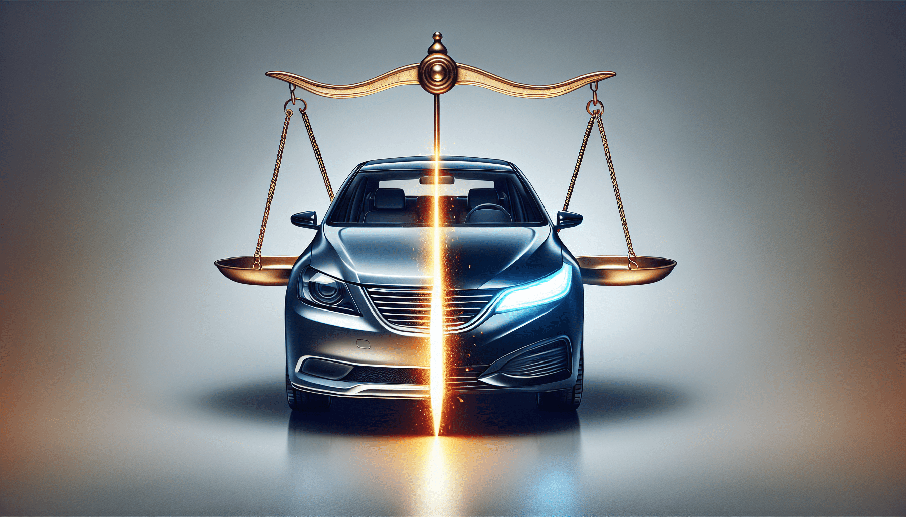 Illustration of a car with a gap in between to represent the concept of what is gap insurance