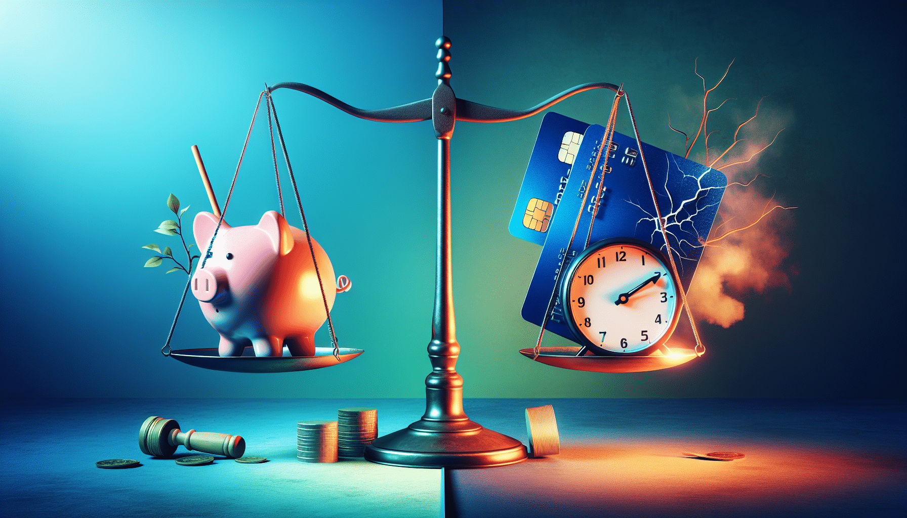 An illustration depicting the pros and cons of debt settlement.